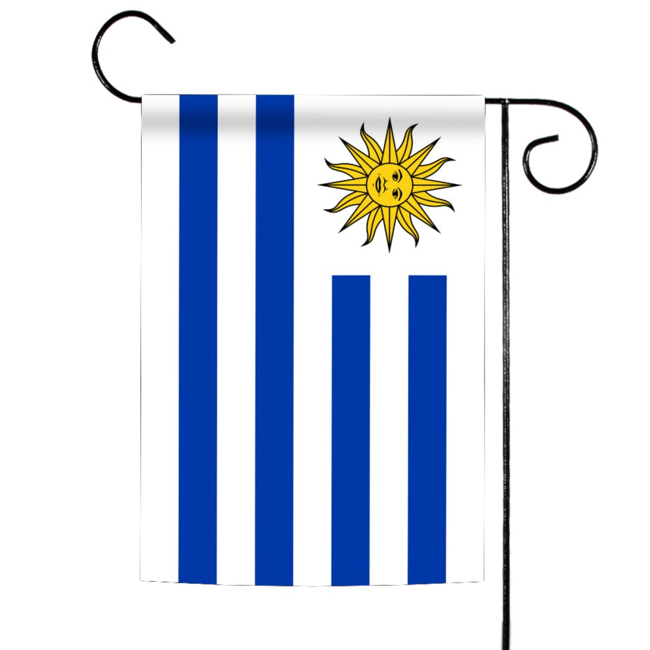 Toland Home Garden Blue and White Uruguay Outdoor Garden Flag 18" x 12.5"
